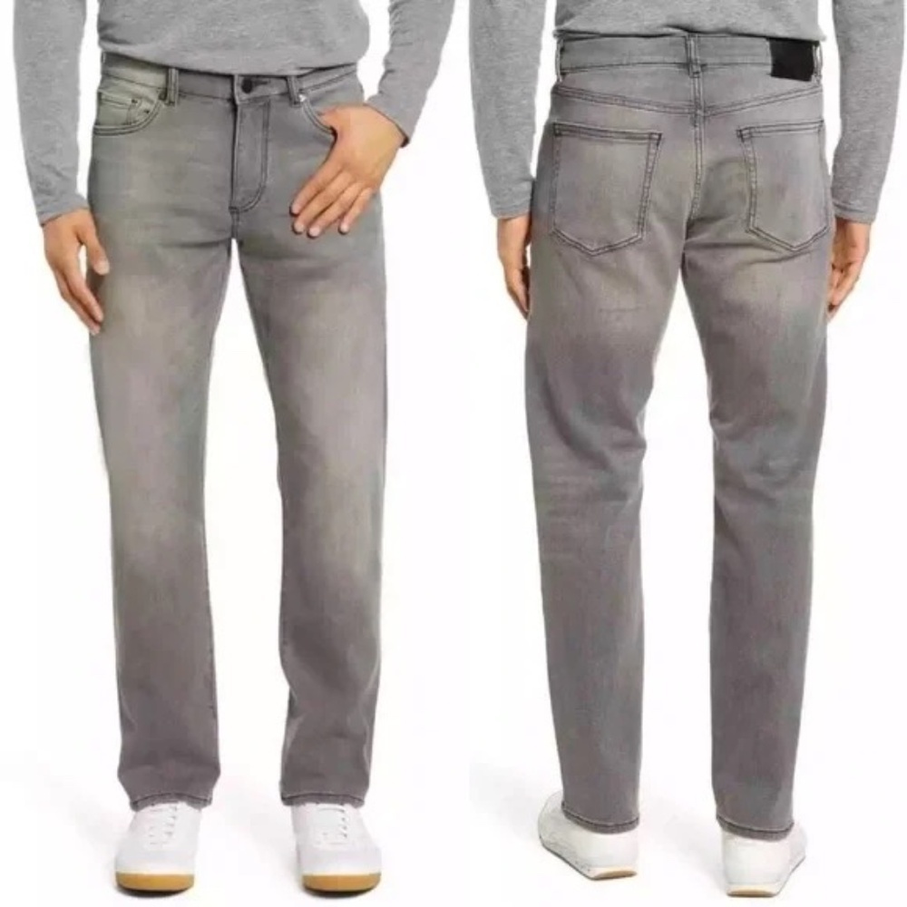 DL1961 Men’s Avery Modern Straight Jeans Grey Denim
